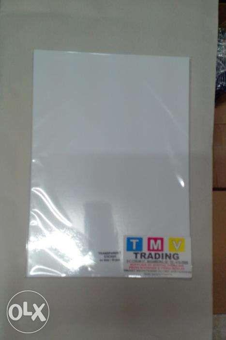 Inkjet printable Transparent Sticker and Vinyl white Stickers ...