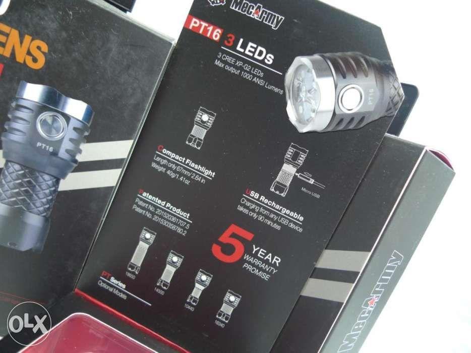 MecArmy PT16 Flashlight 1000Lumens Torch (Category: Portable Music Players) located in Cebu City. Submitted by delta.wan (Listing ID 239211141, Image 3). Description: Mecarmy PT16 Flashlight 1000 Lumens. Rechargeable Flashlight. Brand New..