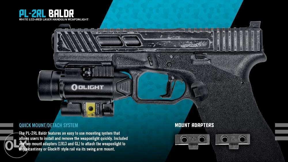 Olight PL2 RL BALDR Flashlight (Category: Bicycles) located in Cebu City. Submitted by delta.wan (Listing ID 239211180, Image 3). Description: Olight PL2RL BALDR LED Handgun Weapon Flashlight with Red Laser Brand New. Original..