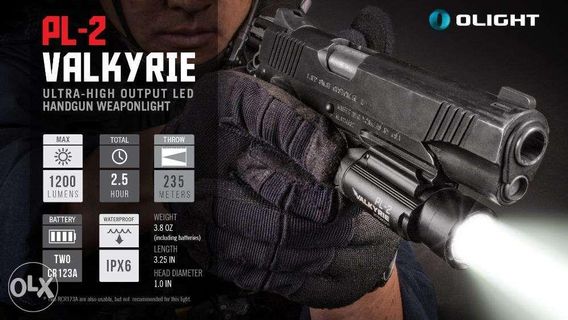 Olight PL2 Valkyrie 1200lumens Flashlight Weapon Light