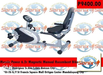 Muscle Power 62r Magnetic Manual Recumbent Bike