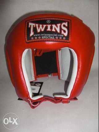 Twins Special Red Open Chin Headgear