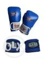 Xtreme Boxing Gloves 12oz Blue with Excalibur Handwrap 5 meters