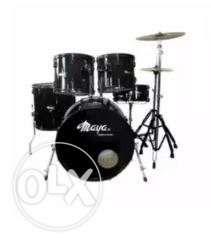 Maya MXC1113B Drum Set with Cymbals Black