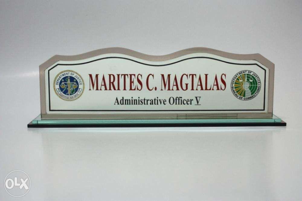 TABLE NAMEPLATE We accept Rush Table Sign Glass Acrylic Table Bar Wood