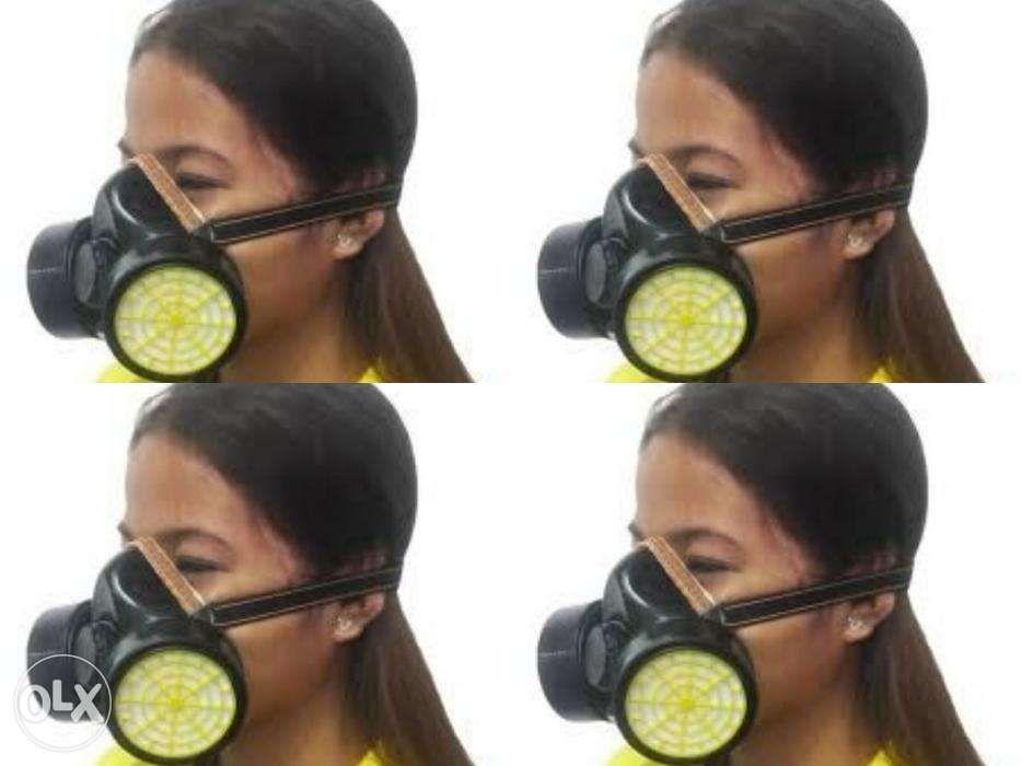 Meisons Chemical Respirator Gas Mask Double Cartridge, Furniture & Home ...