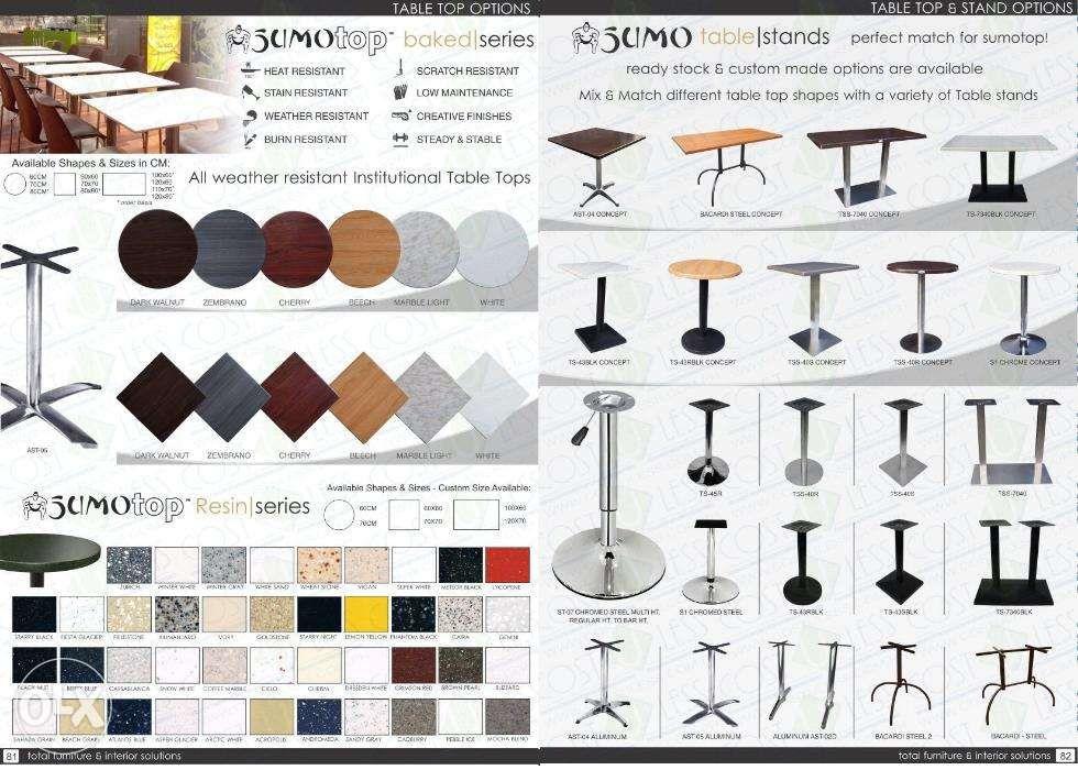 Sumotop Table Top Table Stand Bar Table bar chair Restaurant Furniture