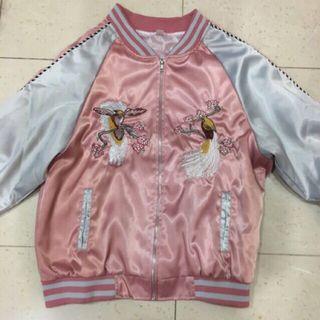 BNWT Embroidered Pink Bomber Jacket