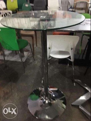 glass top bar tables BTR-02GLS cafe table bar chair stool office table