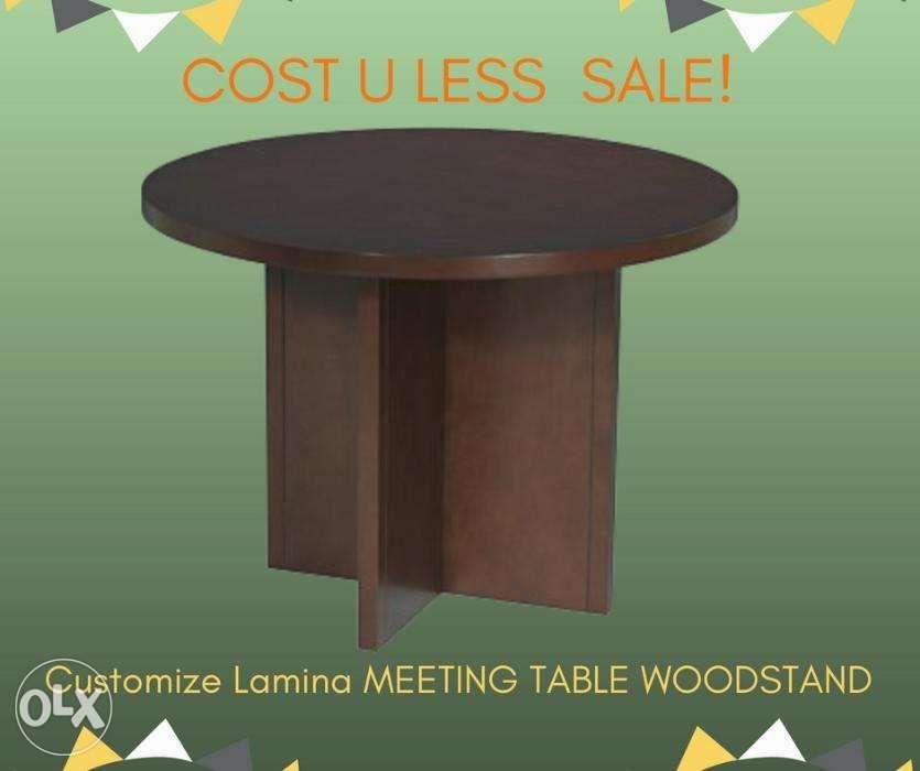 Custom office furniture WOOD Stand Meeting Table_Hotel Safe Vaults