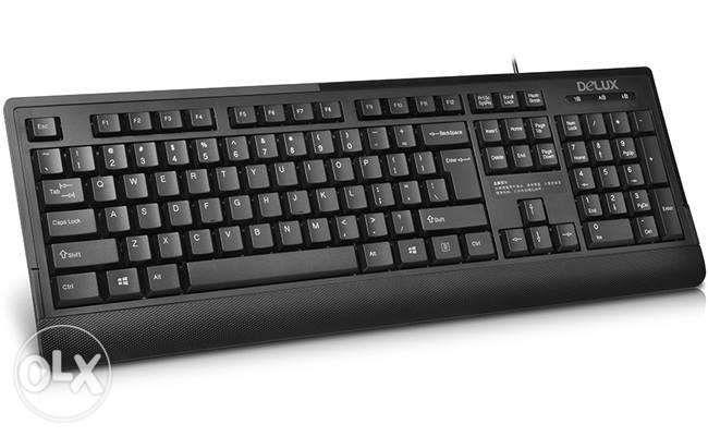 Delux K6010 Wired Keyboard Black Desktop Soft Keyboard Computers And Tech Parts And Accessories 8406