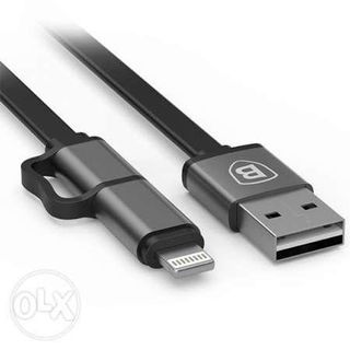 Baseus 1m Dualport Pro Series Metal Micro with Lighting USB Cable