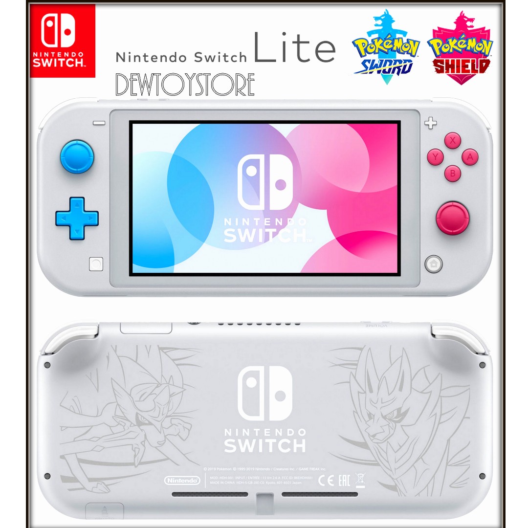 In Stock Nintendo Switch Lite Pokemon Sword And Shield Zacian And Zamazenta Special Edition Cyan Magenta Colours Japan Import Toys Games Video Gaming Video Games On Carousell