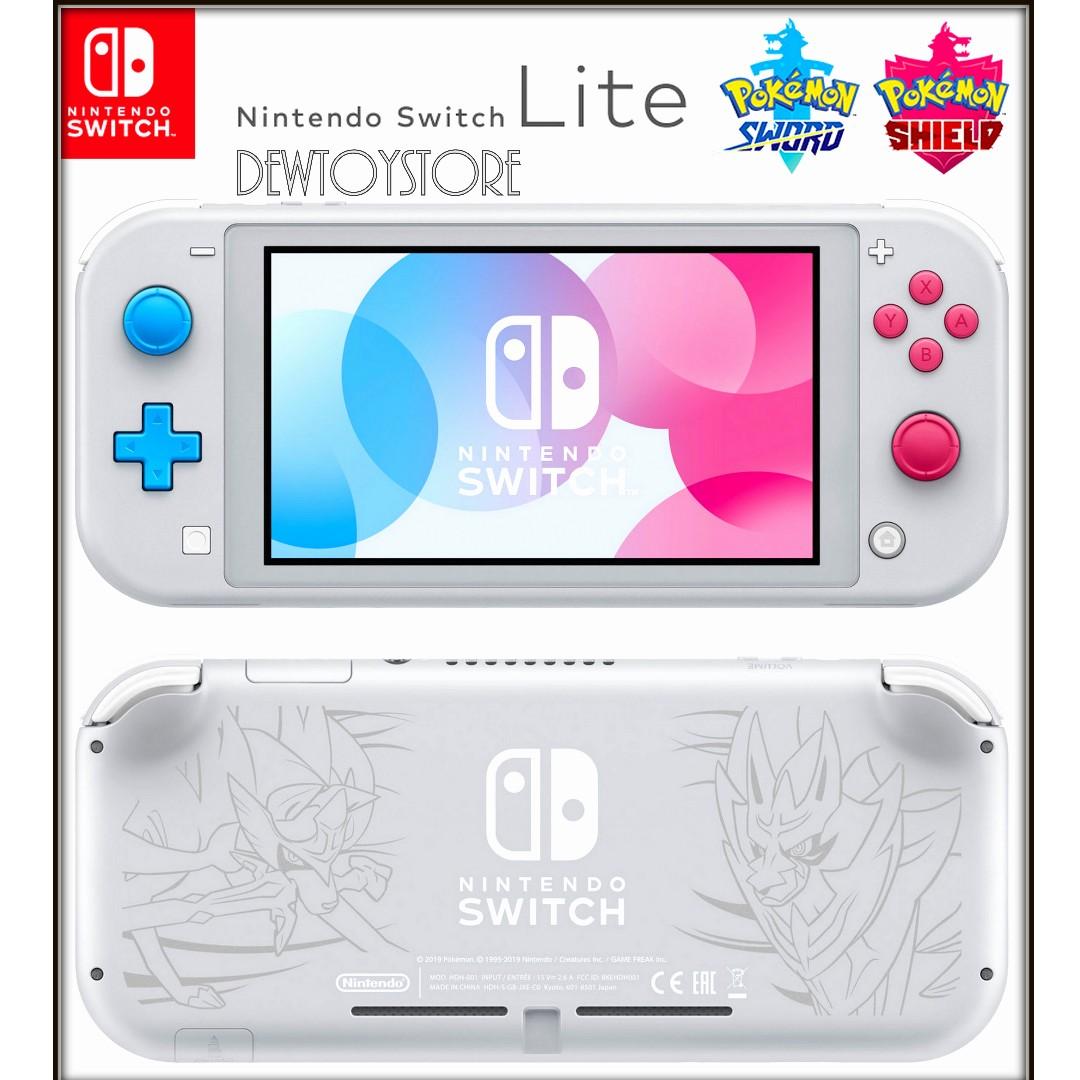 In Stock Nintendo Switch Lite Pokemon Sword And Shield Zacian And Zamazenta Special Edition Cyan Magenta Colours Japan Import Toys Games Video Gaming Video Games On Carousell