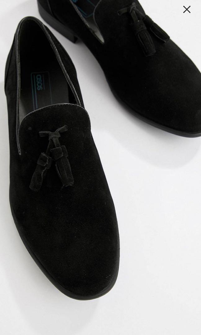 illoyalitet Bunke af fordøje asos tassel loafers in black faux suede, Men's Fashion, Footwear, Dress  Shoes on Carousell