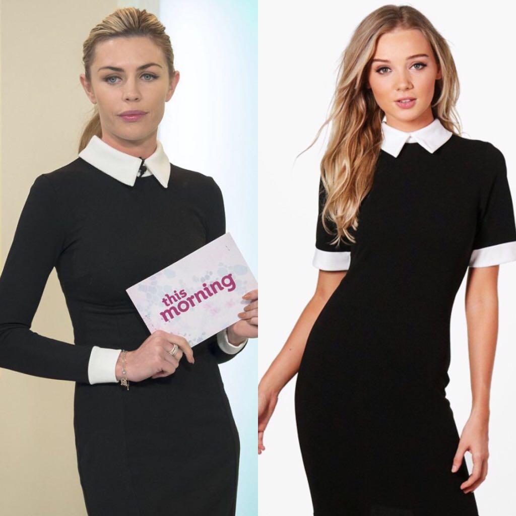 black and white contrast dress