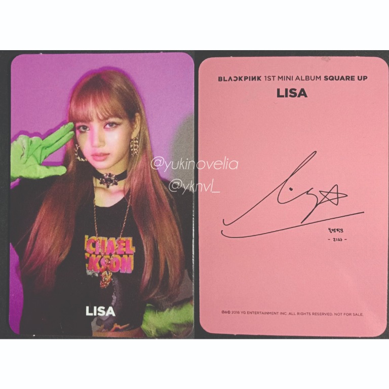 Blackpink Lisa Photocard Square Up Musik Media Cd Dvd Lainnya Di Carousell