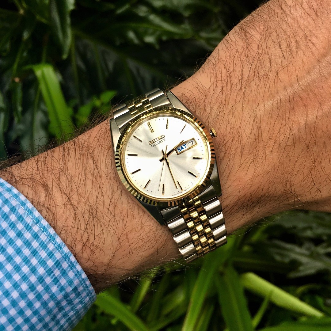 seiko day date two tone