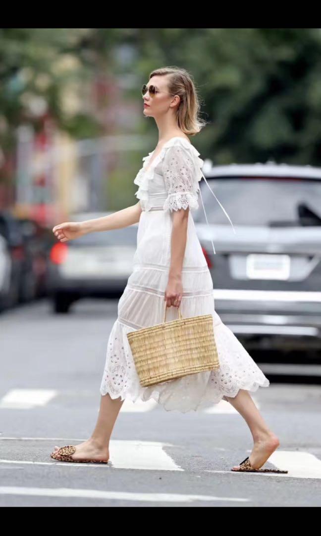 Self portrait floral embroidered midi dress outlet