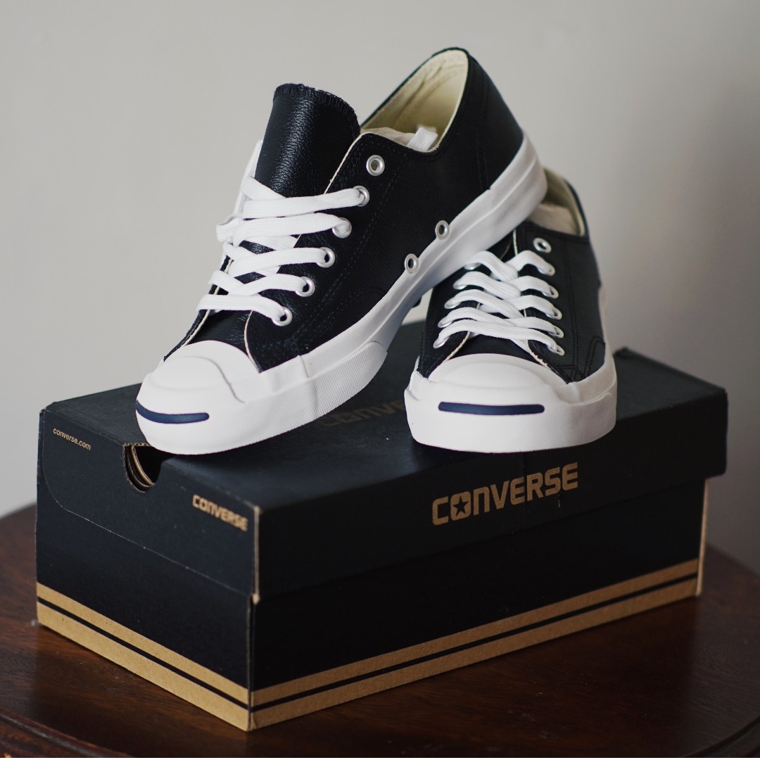 jack purcell converse black leather