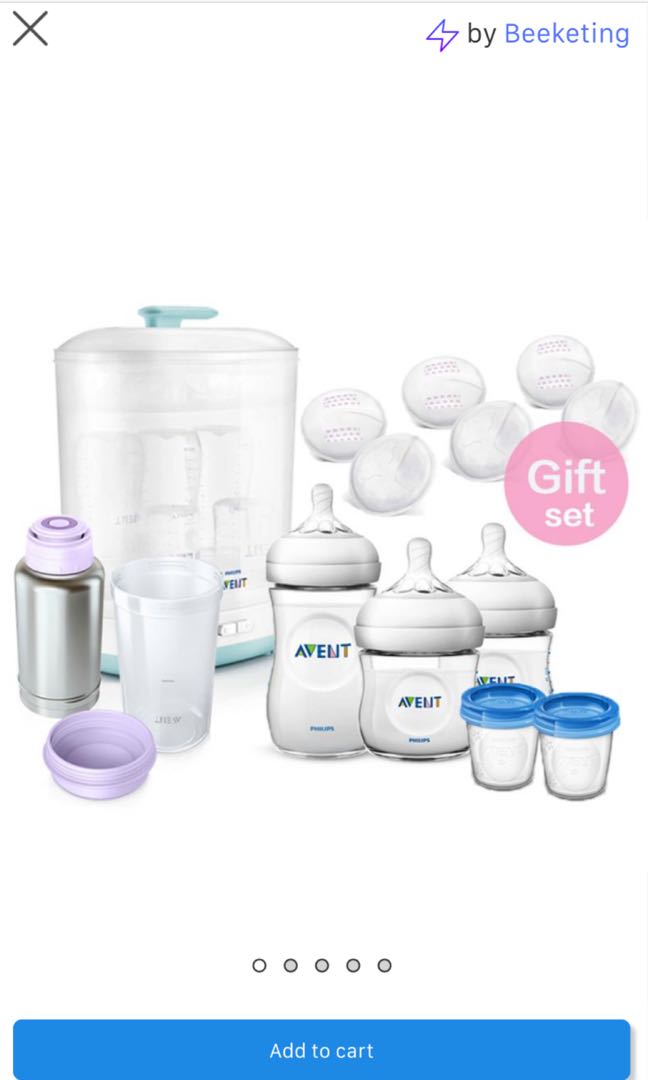 avent set with sterilizer and bottle warmer