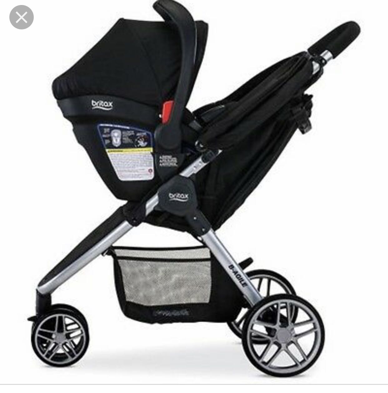 stroller with baby carrier