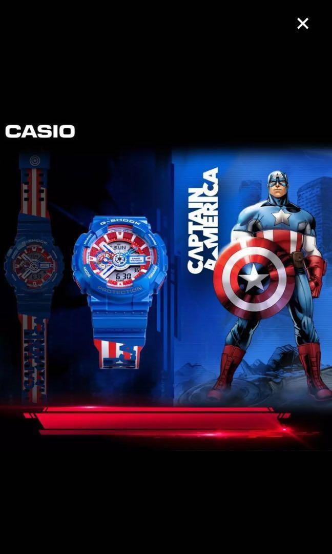 Limited Edition Original CASIO G SHOCK GA 110 CAPTAIN AMERICA Men Sport Watch