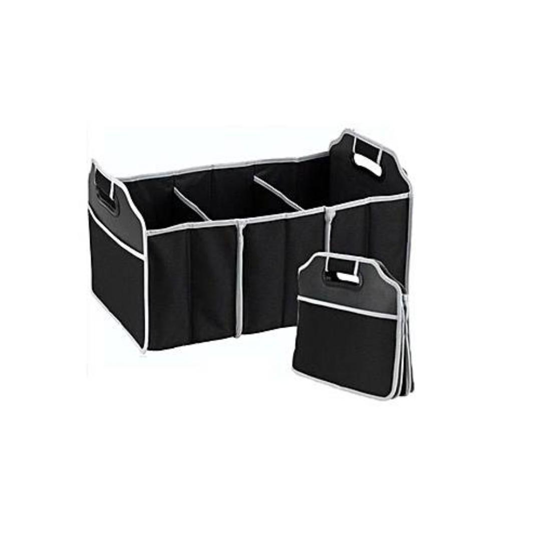 CAR BOOT TRUNK ORGANIZER (Category: Storage Boxes & Baskets) located in Manila. Submitted by christimjose09 (Listing ID 238641256, Image 3). Description: Product details: ✔️Multi Compartment, helps you to organize various tools, kids toys, food and anything you need separately. ✔️Perfect for shopping, long trips, or simply tidying up the boot. ✔️Two handles with additional strap wrapped, soft and convenient to carry. ✔️Collapsible, folds flat whe