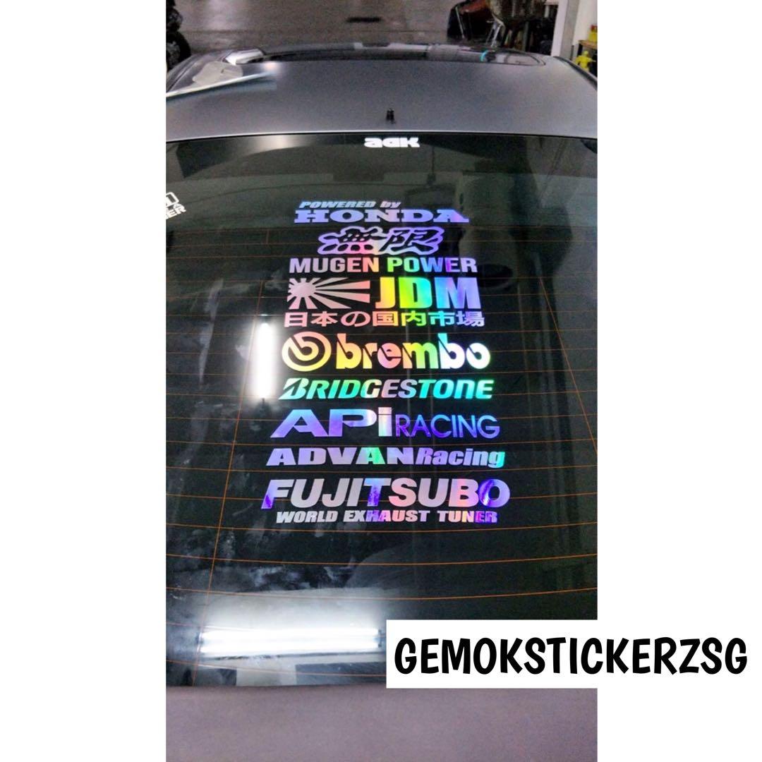 Car Holographic Sponsor Decal Car Accessories Accessories On Carousell