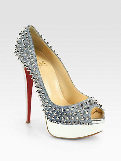 christian louboutin denim pumps