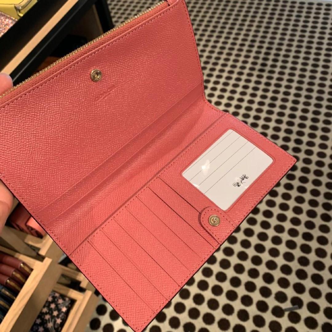 COACH LONG WALLET COACH F73156 ROSE PETAL IMITATION GOLD