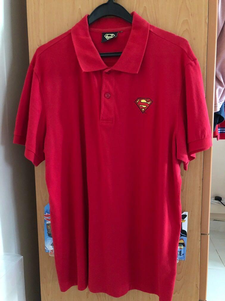 Dc Comic Superman Red Adult Polo Tee Men S Fashion Clothes Tops