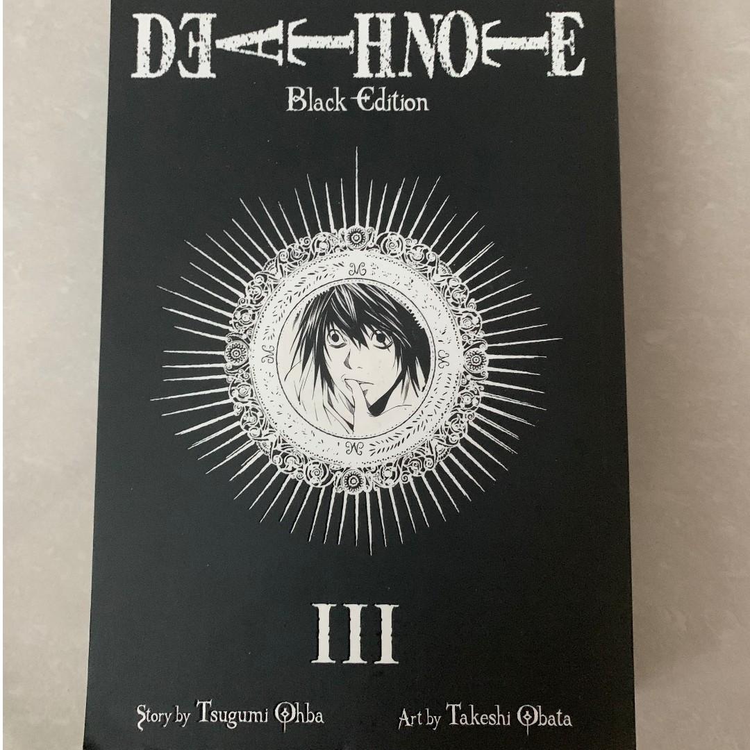 Death Note Volume 3 All Black Version Books Stationery Comics Manga On Carousell