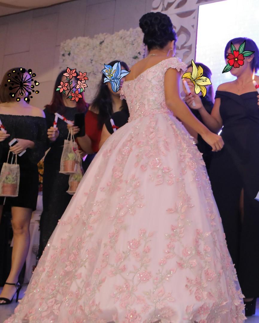 DEBUT BALL GOWN PINK Women s Fashion Dresses Sets Evening dresses gowns on Carousell