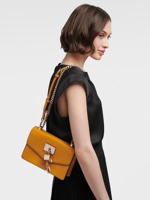 dkny pebbled leather shoulder bag