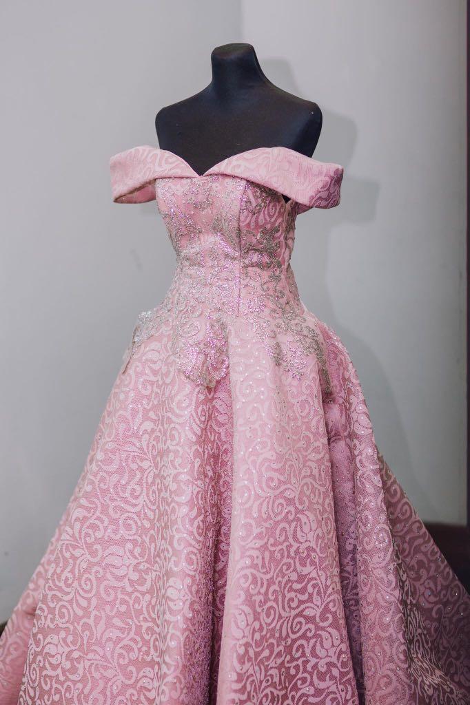 For Sale: Pink Umbrella Cut Debut Gown, Women's Fashion, Dresses u0026 Sets,  Evening dresses u0026 gowns on Carousell