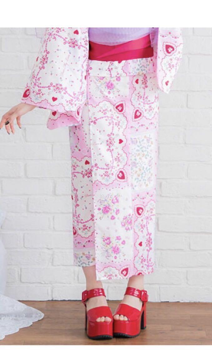 Imported Japanese Cherry Blossom Season Yukata in Pink French Lace (F