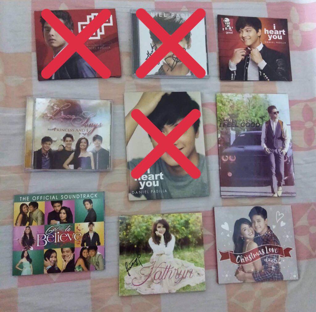 KATHNIEL ALBUMS (Kathryn & Daniel) (Category: CDs & DVDs) located in Pasig City. Submitted by everywonwoo (Listing ID 229485125, Image 1). Description: All in good condition! Still with plastics of the albums PM me for the prices 🤗.