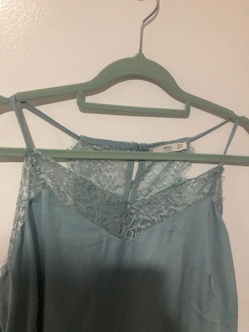 Light Blue Mango Cami (Category: Others Tops) located in Makati City. Submitted by vborja (Listing ID 238634114, Image 2). Description: Light Blue Cami Top Has very sexy lacey back MOP: BDO/BPI/UNIONBANK.