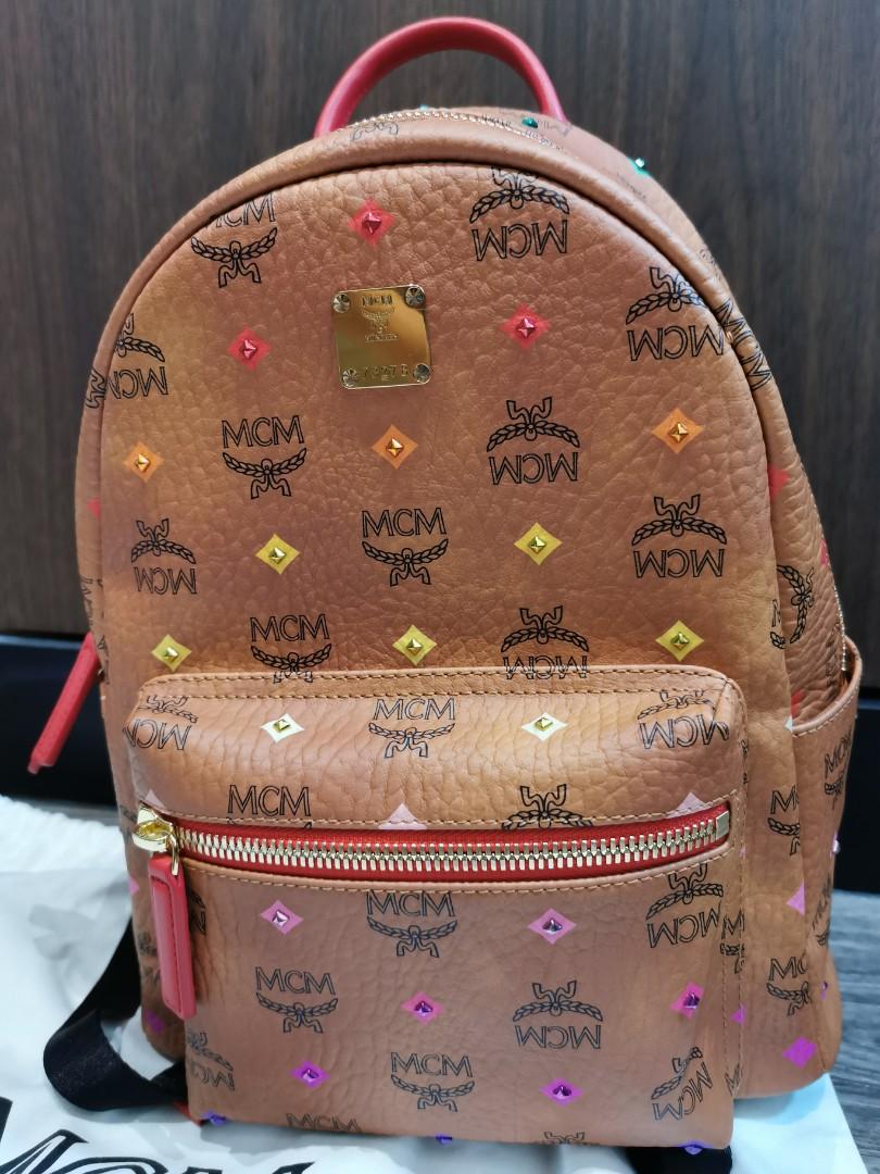 MCM Stark Backpack in Skyoptic Stud Visetos