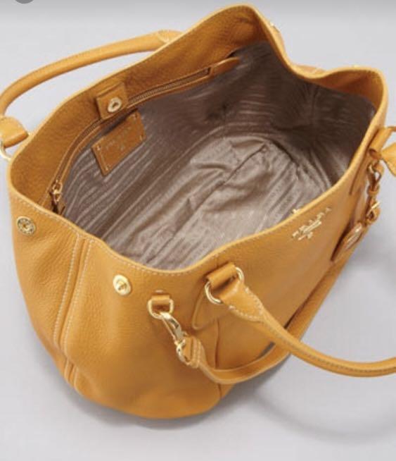 Prada mustard handbag, Luxury, Bags 