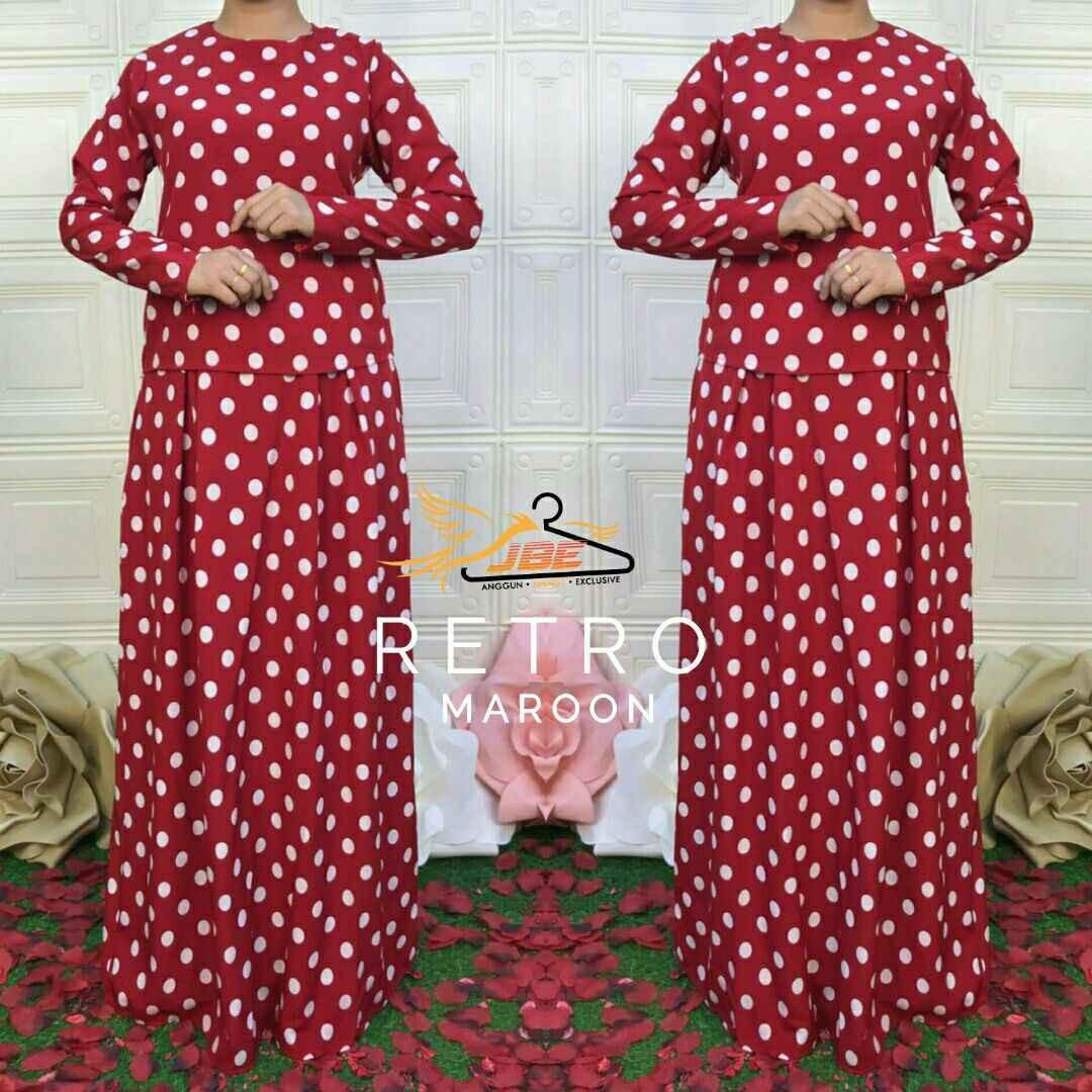 retro dress muslimah