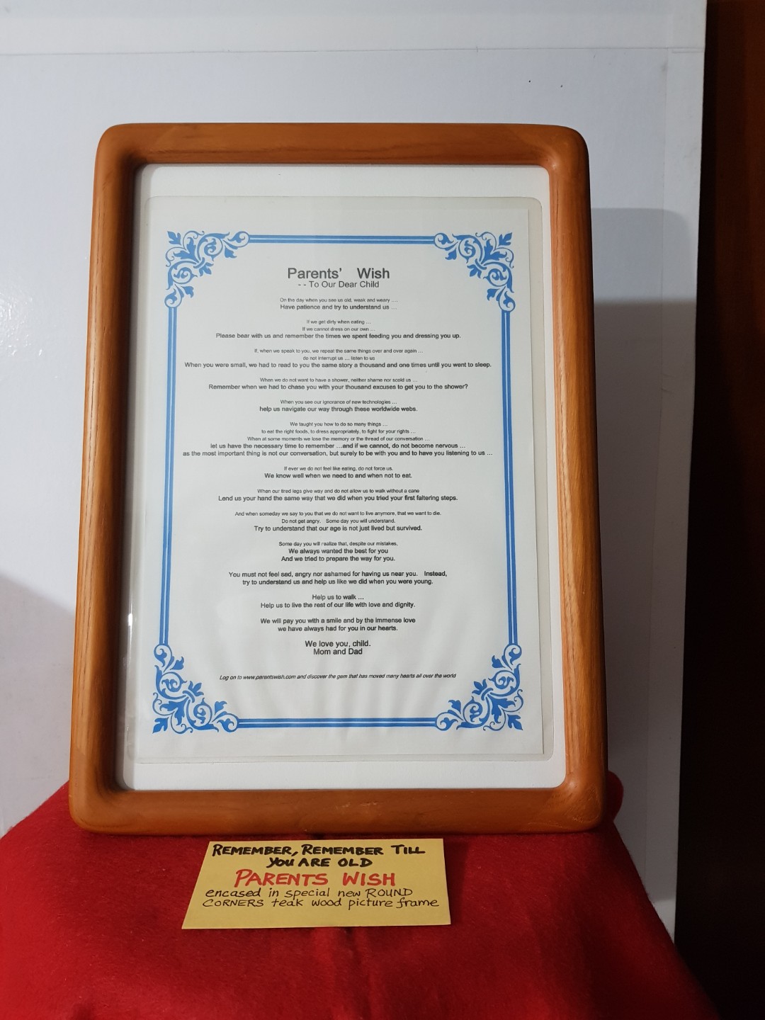 Frames Framing Vintage Teak wood frame rounded corners