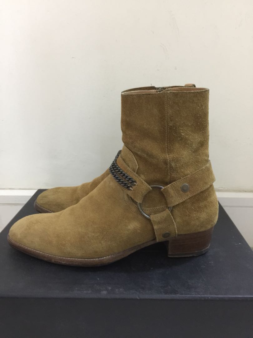 saint laurent wyatt harness suede