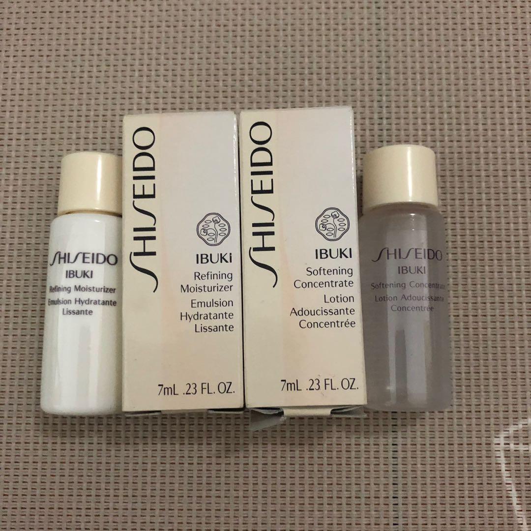 Shiseido ibuki emulsion and lotion 7ml, Beauty & Personal Care, Face, Face Care on Carousell
