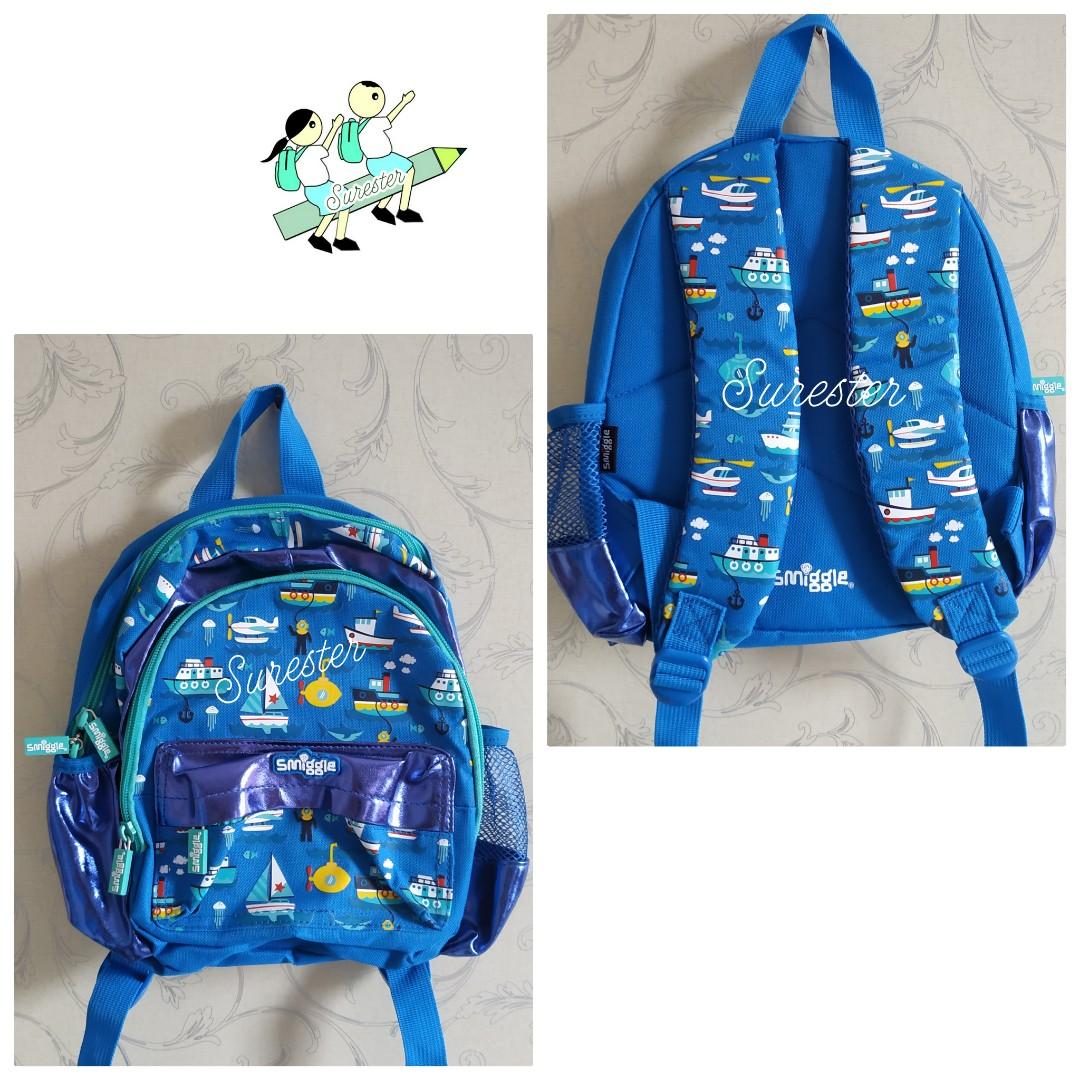 smiggle blue backpack
