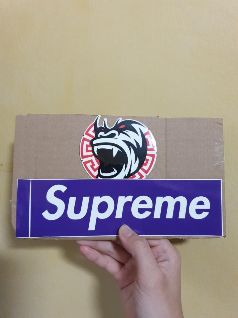 Supreme purple box logo sale sticker