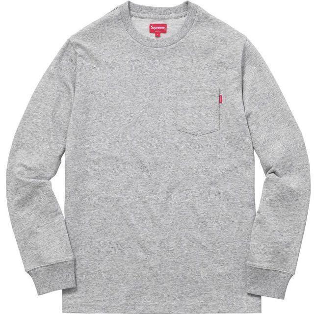 Supreme L S Pocket Tee size M Men s Fashion Tops Sets Tshirts