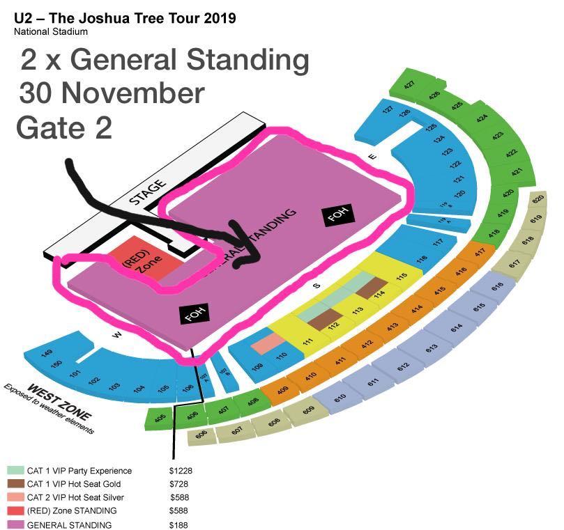 U2 Concert Tickets 2 X Standing 30 Nov Entertainment Events Concerts On Carousell U2 tickets for all u2 concert events are available to purchase here at atomictickets.com. carousell