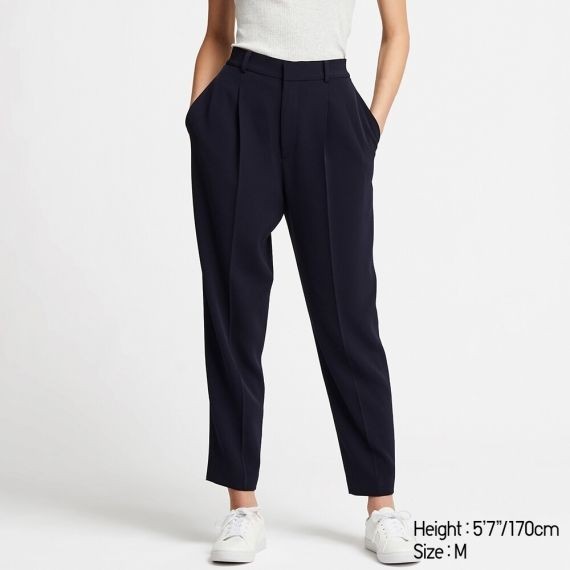 Tapered black pants womens clearance